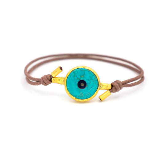 Turquoise and Lapis Charm Bracelet