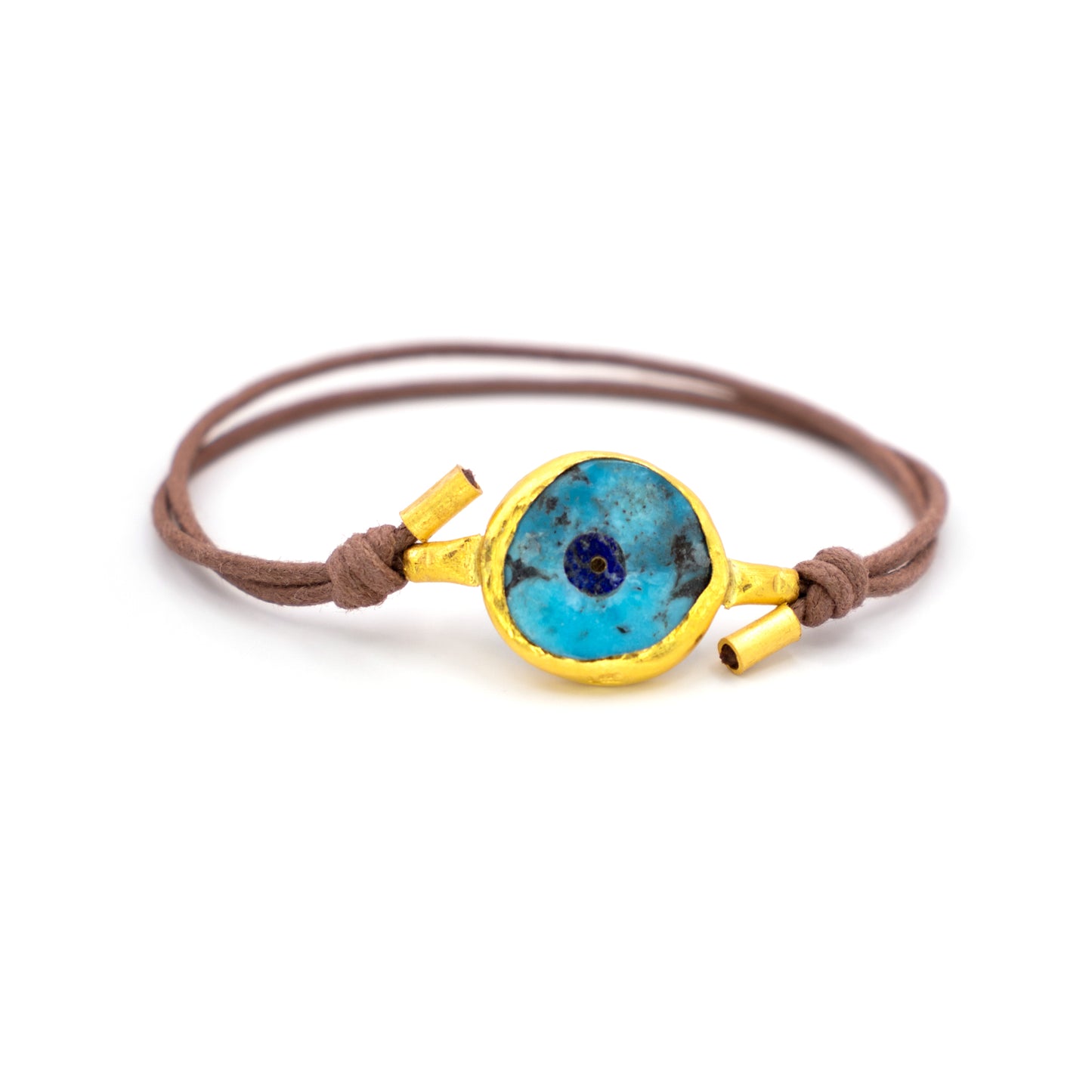 Turquoise and Lapis Charm Bracelet